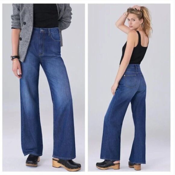 Pilcro Anthropologie The Annie Jeans Denim Wide Leg 26 - Picture 1 of 7